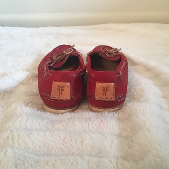 FRYE moccasins! red genuine leather - Picture 1 of 6